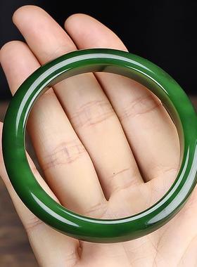 2026【小额】新疆和田玉碧玉手镯男女妈妈款玉石玉器玉镯真玉饰品