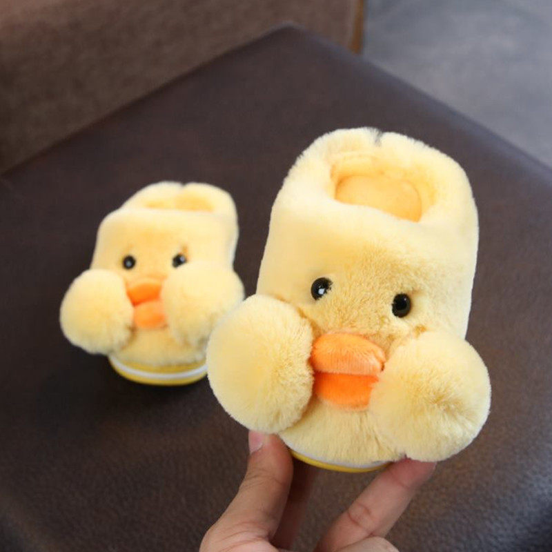 儿童宝宝棉拖鞋包跟1-3岁男女童秋冬室内软底防滑一家三口亲子鞋