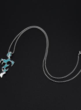 毛衣链男高级感冷淡风恐龙项链