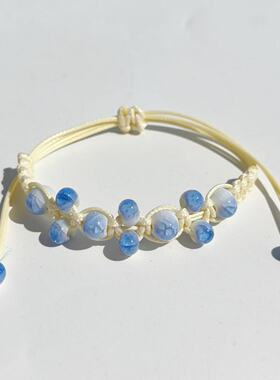 景德镇陶瓷手链冰裂系列手编绳新中式饰品学生情侣礼物陶瓷手串