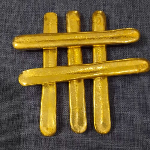 孟加拉赤金沙金矿石金仿金材料金条火烧可融化冷却不变色二次塑形 - 图0