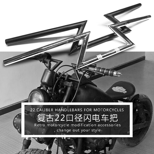 Motorcycle accessories retro straight handle cg125 Prince Che Xiaoyan Handle Modified Handle 22mm Low Handle Direction Handle