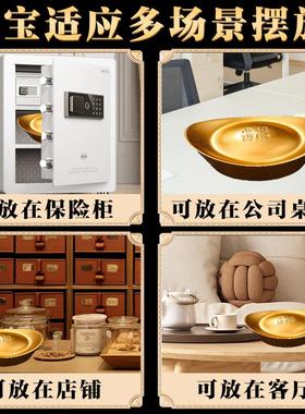 实心铜元宝金条沙金元宝装饰摆件