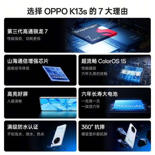 【政府补贴】OPPO K13s oppok13s新款上市oppo手机官方旗舰店官网正品学生老人长续航手机k12k13x turbo pro - 图1