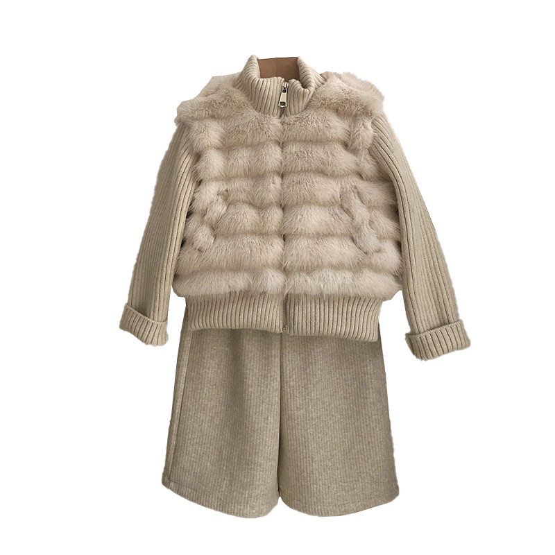 【安安家】女童秋冬新款仿皮草夹棉外套加绒休闲裤两件套Z-HEY01,淘宝优惠券,粉丝福利购,淘宝优惠卷