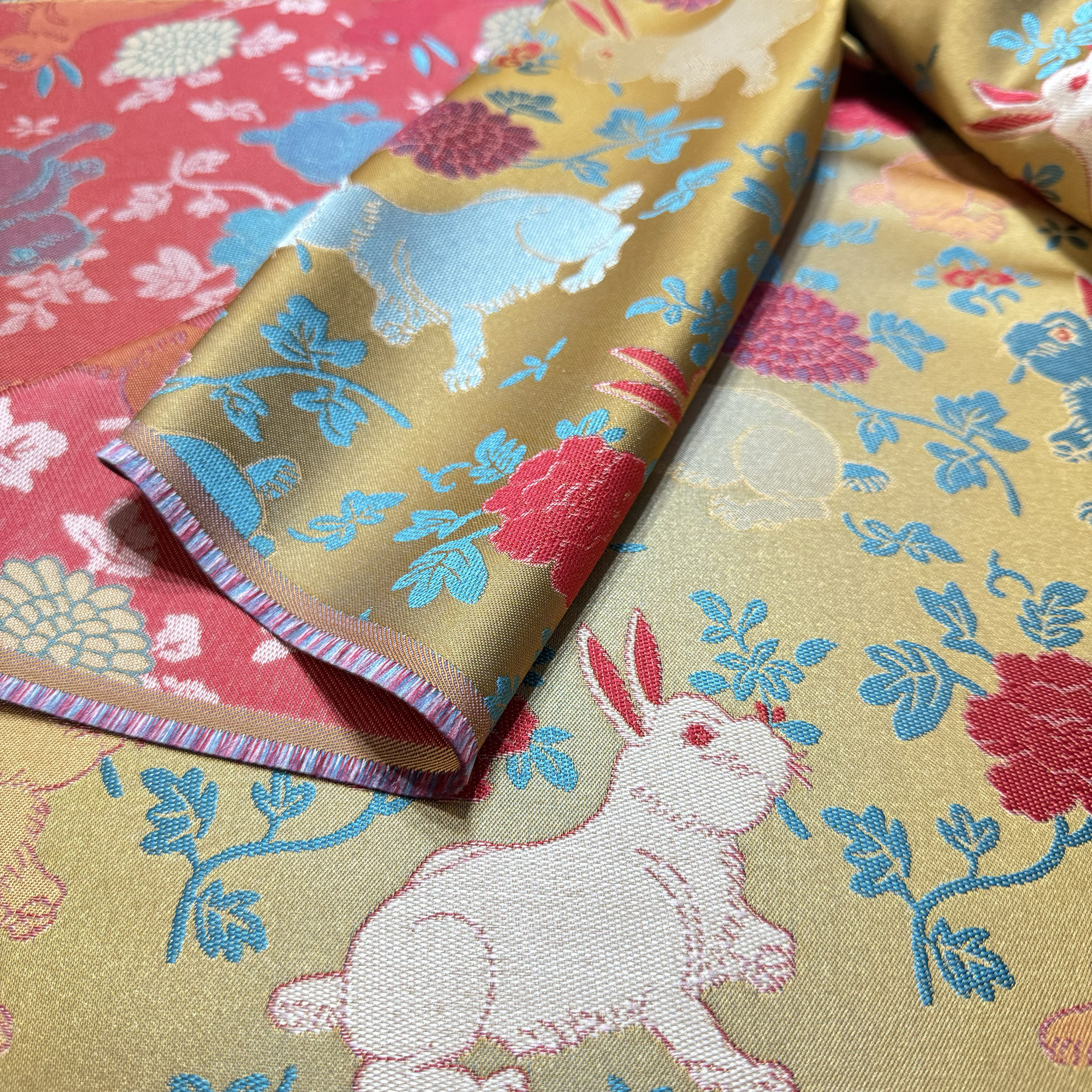 特价新款玉兔衔花仿宋锦提花面料新中式外套马甲diy连衣裙面料,淘宝优惠券,粉丝福利购,淘宝优惠卷