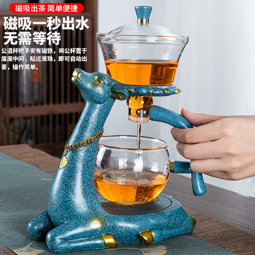 玻璃自动茶具高档功夫茶懒人泡茶神器2026新款家用磁吸泡茶壶套装 - 图0