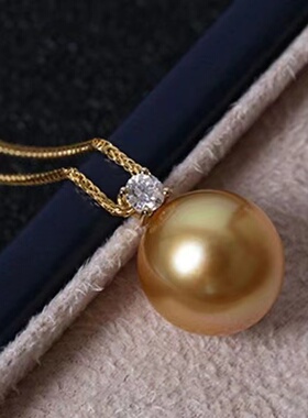 14-15mm金色珍珠戴妃款吊坠DZB308