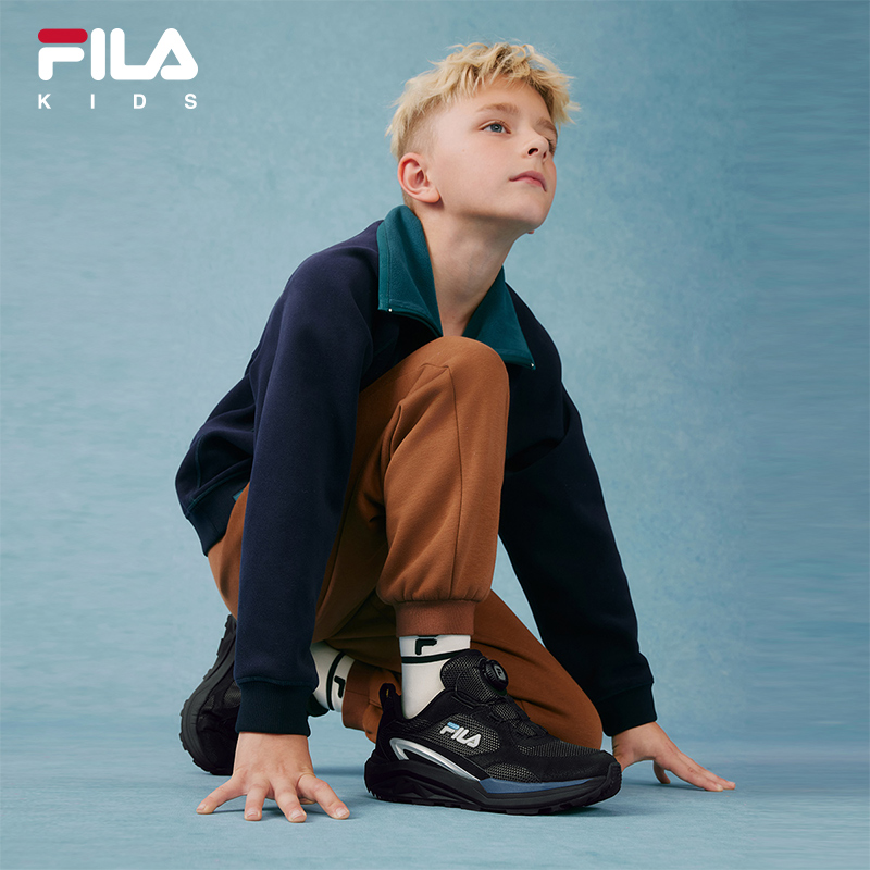 FILA斐乐儿童童鞋综训鞋2025年冬季新款男女中大童儿童户外鞋山猫 - 图1