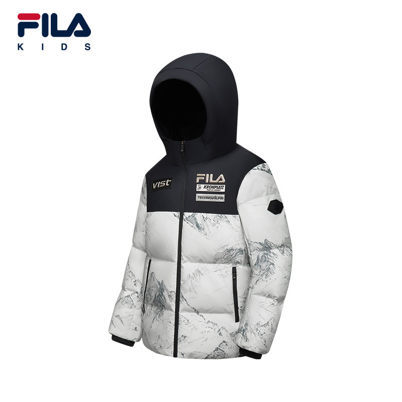 【钻石绒】FILA斐乐儿童鹅绒羽绒服2025年冬季男中大童防泼水外套,淘宝优惠券,粉丝福利购,淘宝优惠卷