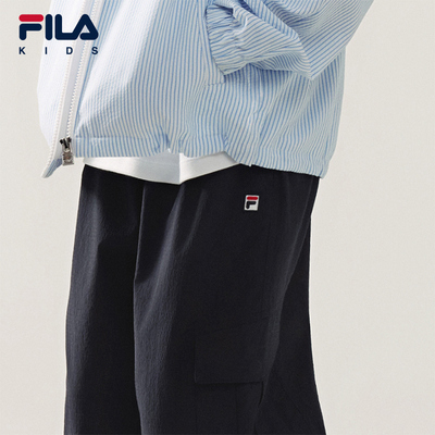 FILA斐乐男中大童梭织七分裤