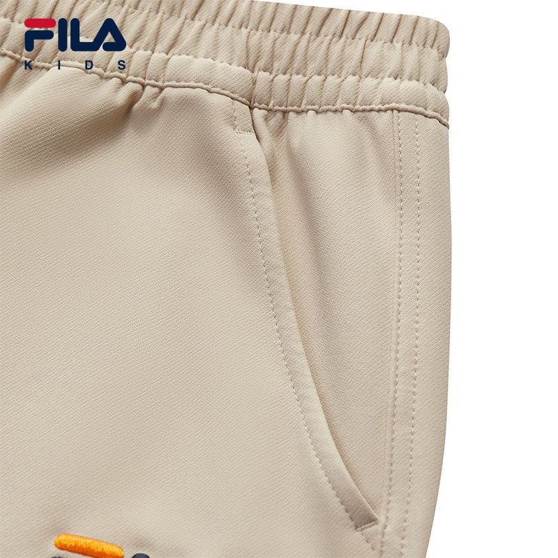FILA斐乐儿童童装裤子2025年秋季新款男童中大童休闲宽松梭织长裤