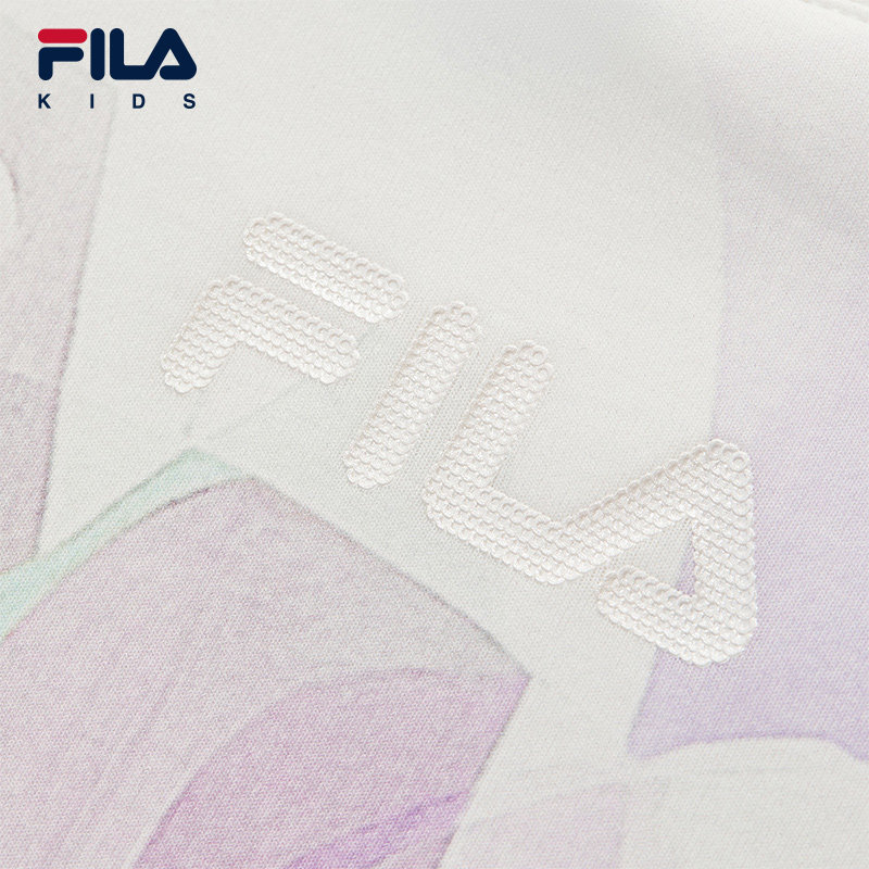FILA斐乐儿童童装卫衣2025年秋季新款女童中大童宽松圆领套头上衣