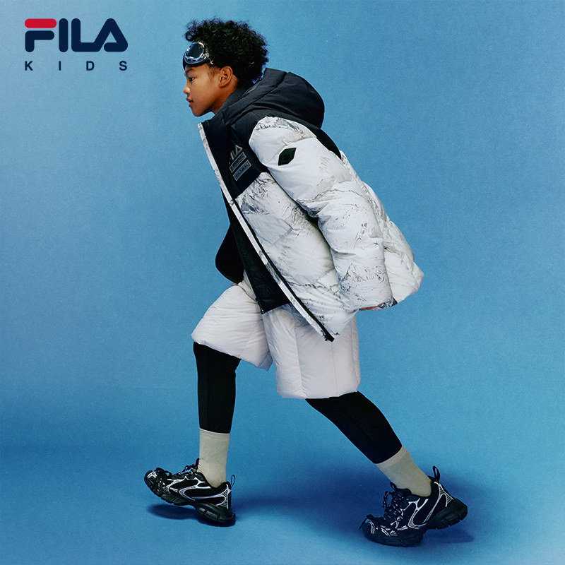 【钻石绒】FILA斐乐儿童鹅绒羽绒服2025年冬季男中大童防泼水外套,淘宝优惠券,粉丝福利购,淘宝优惠卷