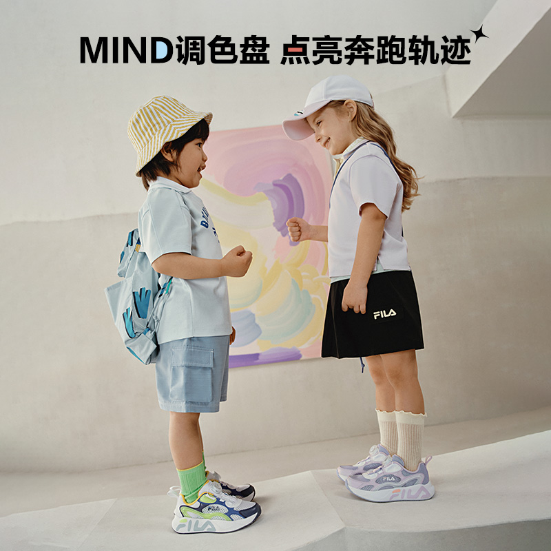 【香菇来了】FILA斐乐儿童跑步鞋2025夏季新款男女小童透气运动鞋-图3