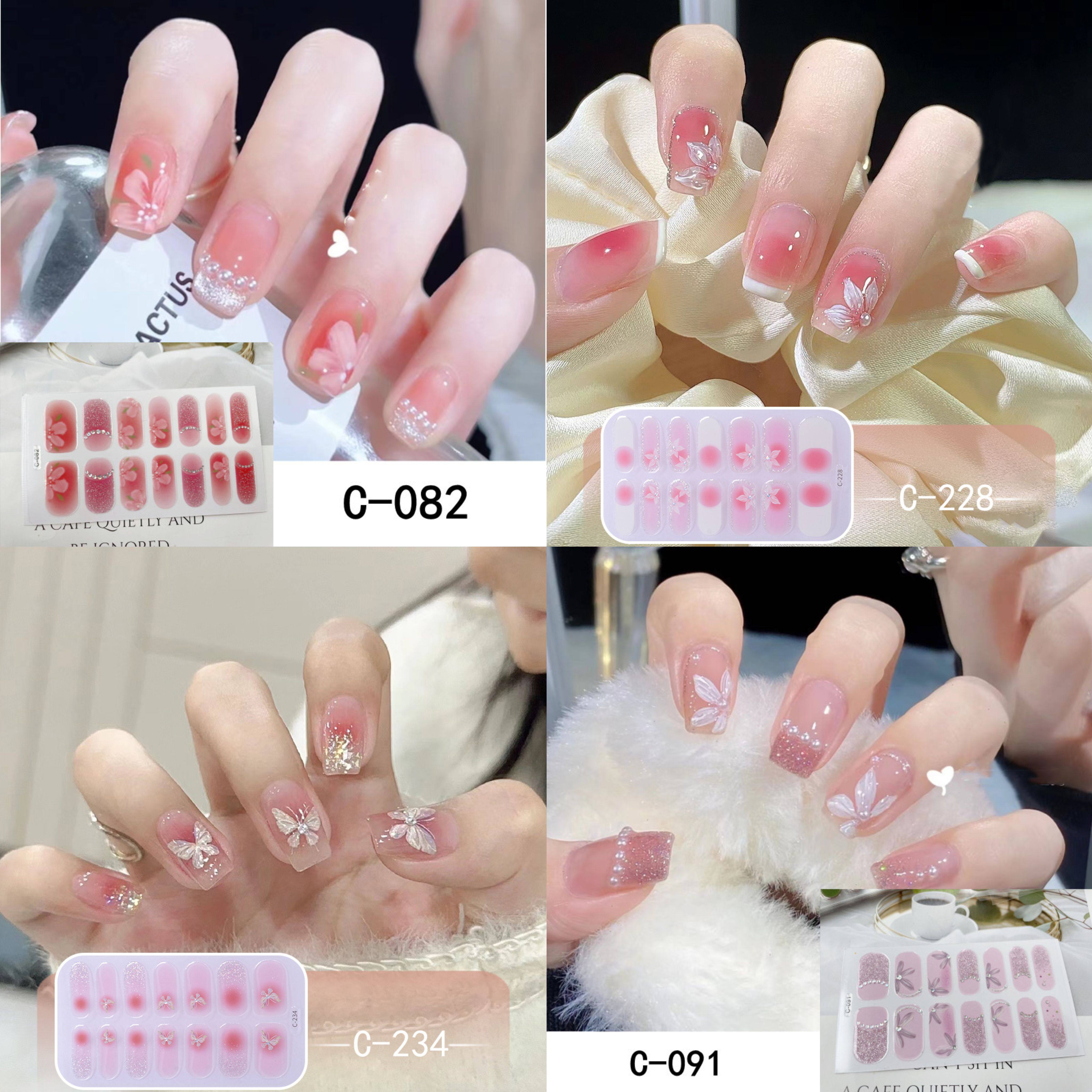 免烤自粘可撕式指甲贴纸网红清新少女持久学生防水可拆卸爆闪美甲,淘宝优惠券,粉丝福利购,淘宝优惠卷