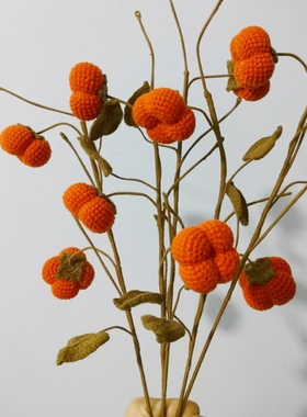 成品仿真棉花钩织创意礼物家居ins风装饰永生花复古摆件干花