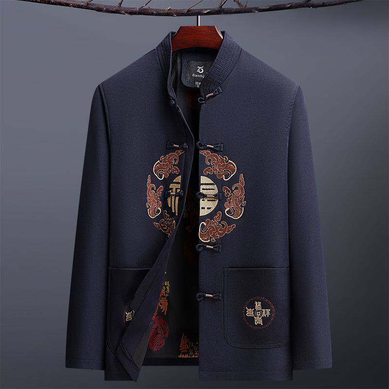 中国风中老年唐装男夹克中式男装中山装爸爸外套老人爷爷生日过寿,淘宝优惠券,粉丝福利购,淘宝优惠卷