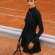 Detachable long-sleeved tennis dress with shorts