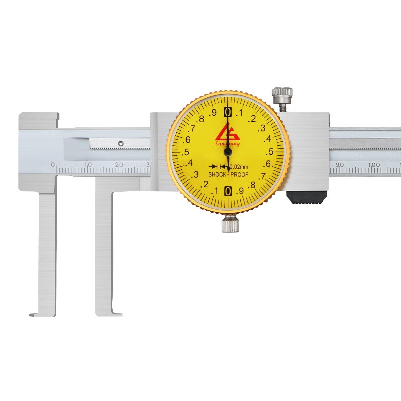 日本三量带表内沟槽10-150mm游标卡尺不锈钢刀头内孔内圆外沟槽