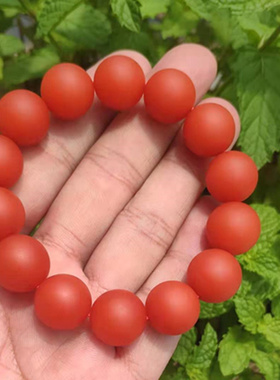 保山玛瑙磨砂满色108颗南红手串