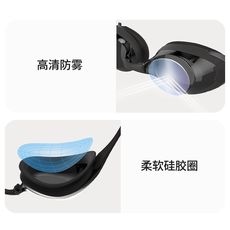 Speedo/速比涛飞鱼系列 日本进口高清镀膜宽视野专业防雾装备泳镜