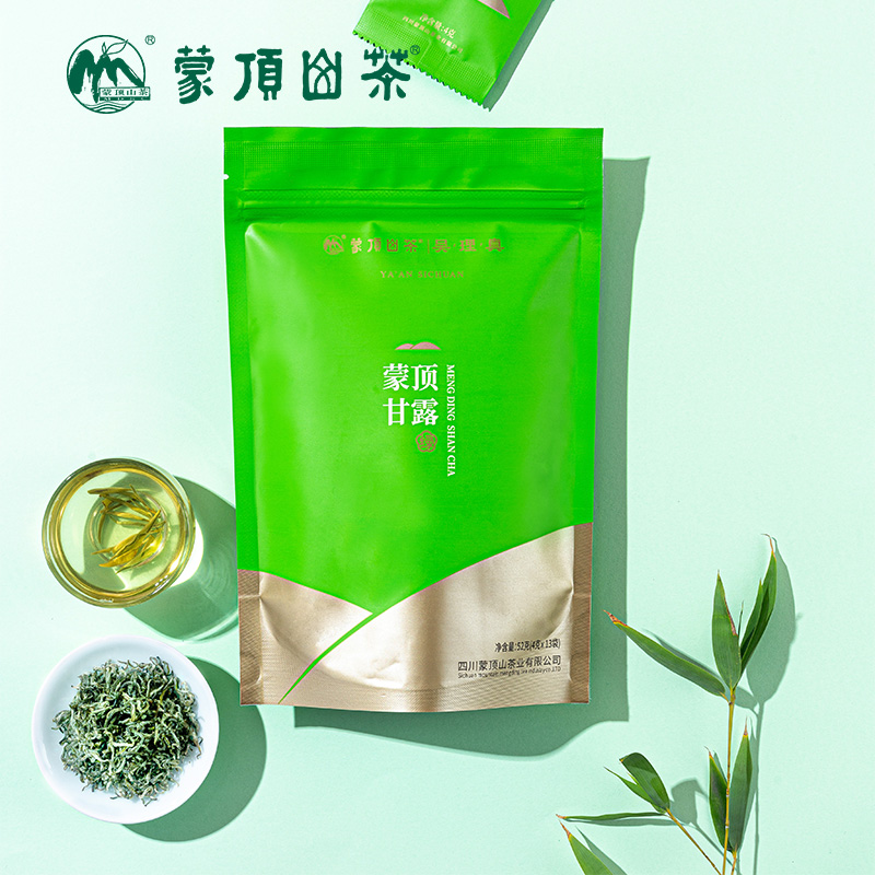 2024年蒙顶山茶明前特级蒙顶甘露52g春茶绿茶独立小袋装 - 图2