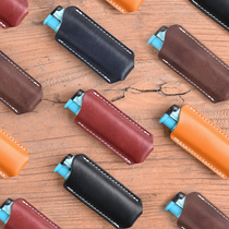 Subart] Retro Genuine Leather Head Layer Plant Tannic Cow Leather Disposable Lighter Leather Sheath Protective Sleeve Handmade Gift Custom