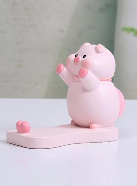 新款屁屁小猪手机支架桌面摆件