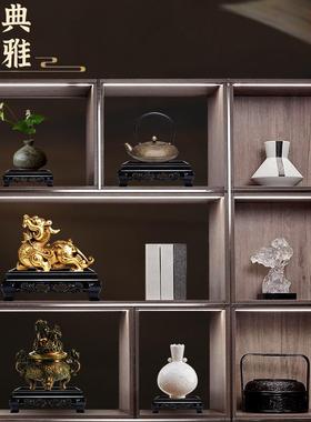 塑料底座方形古董花瓶花盆景底托盘文玩玉石头茶壶工艺品摆件底座