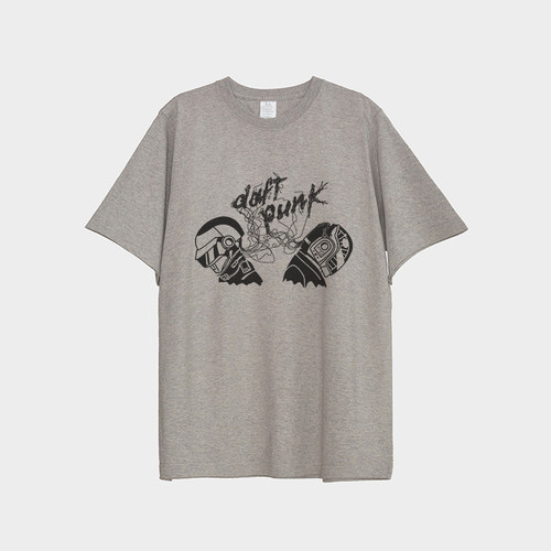 Daft Punk蠢朋克T恤短袖电子乐男女夏季纯棉衣服音乐 - 图0