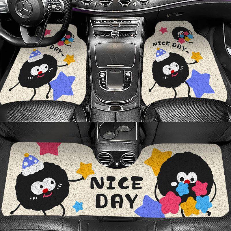 新款卡通丝圈垫汽车脚垫地毯式耐脏防滑车用保护垫通用脚垫子加厚,淘宝优惠券,粉丝福利购,淘宝优惠卷