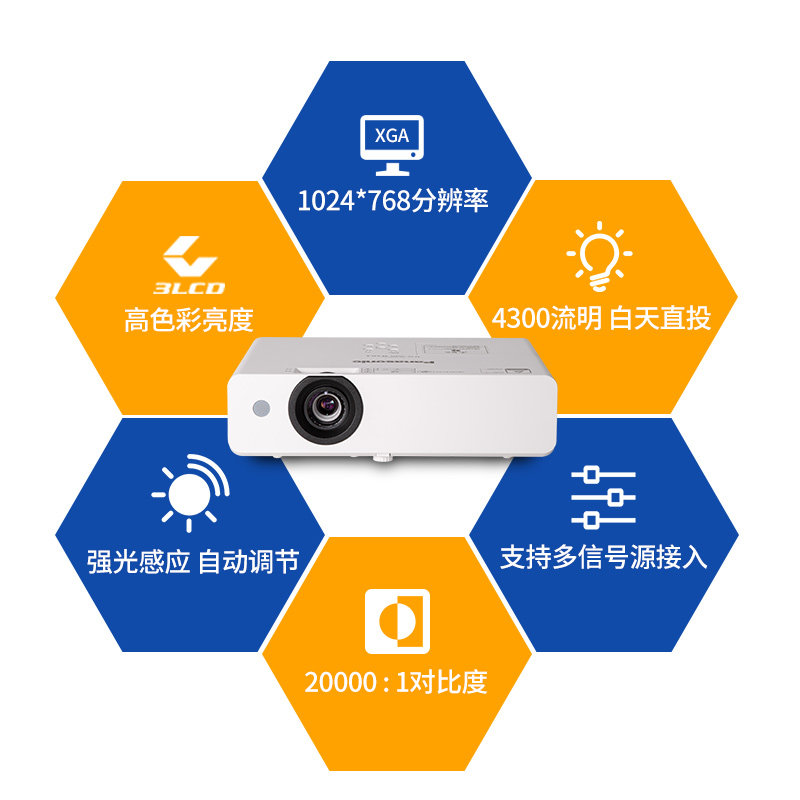 panasonic pt-wx4201办公投影机 中电谷数码投影机