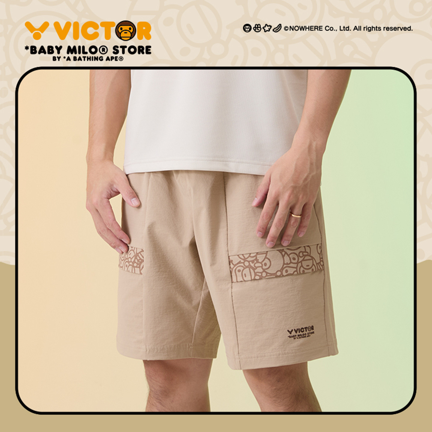 victor胜利羽毛球服BABY MILO安逸猿联名系列男女运动短裤R-505BM,淘宝优惠券,粉丝福利购,淘宝优惠卷
