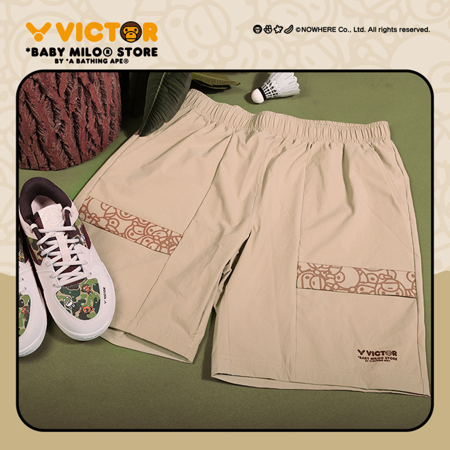 victor胜利羽毛球服BABY MILO安逸猿联名系列男女运动短裤R-505BM,淘宝优惠券,粉丝福利购,淘宝优惠卷