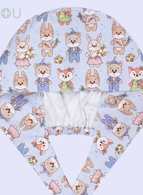 南欧鱼手术帽耐磨耐洗纯棉透气