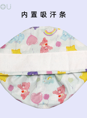 南欧鱼纯棉印花手术帽医用外科医生医师女护士帽子口腔牙科手术室