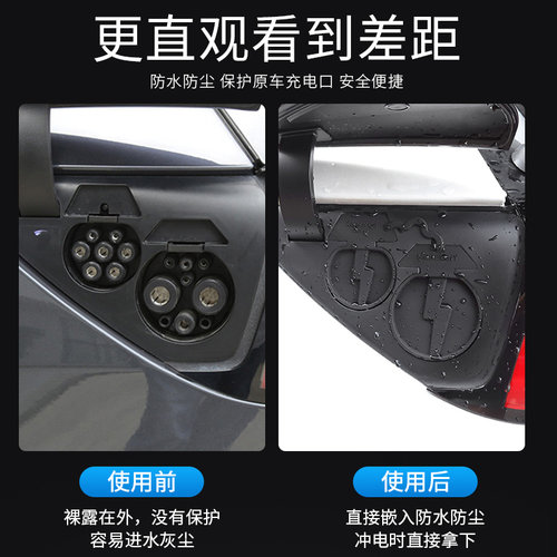 适用特斯拉充电口防水盖modelY/3焕新版YL车载配件防尘保护罩神器 - 图1