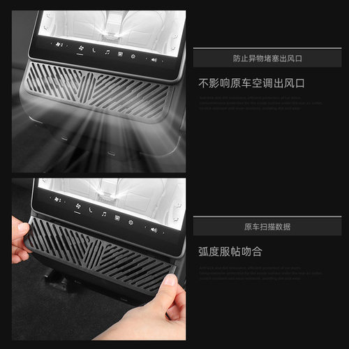 适用焕新版ModelY3后排出风口保护罩特斯拉YL毛豆3空调防堵网配件 - 图0
