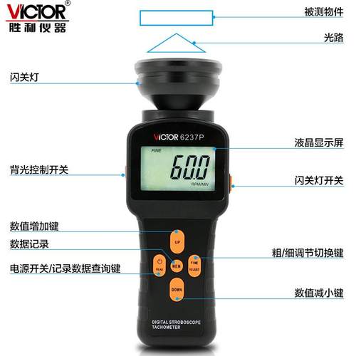 胜利VC6236P/VC6235P激光接触式转速表VC6234P光电非接触式测速表 - 图2