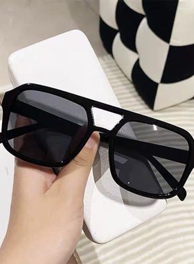 新款方框双梁墨镜韩版复古大框飞行员眼镜潮海洋片太阳镜多色眼镜