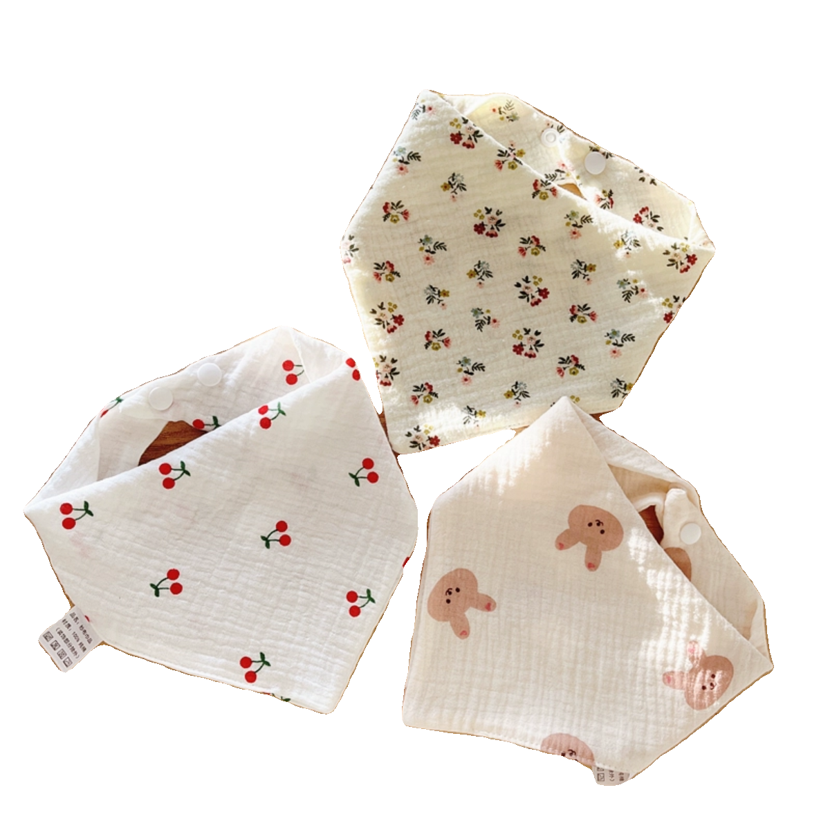 春夏新款男女宝宝纯棉纱布三角巾围嘴围兜全棉新生婴儿透气口水巾,淘宝优惠券,粉丝福利购,淘宝优惠卷