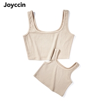 Joycin Pure Color Knit Vest Harness Pro Submount For Underreveal Navel Vest Casual Sports Blouse Child Clothing