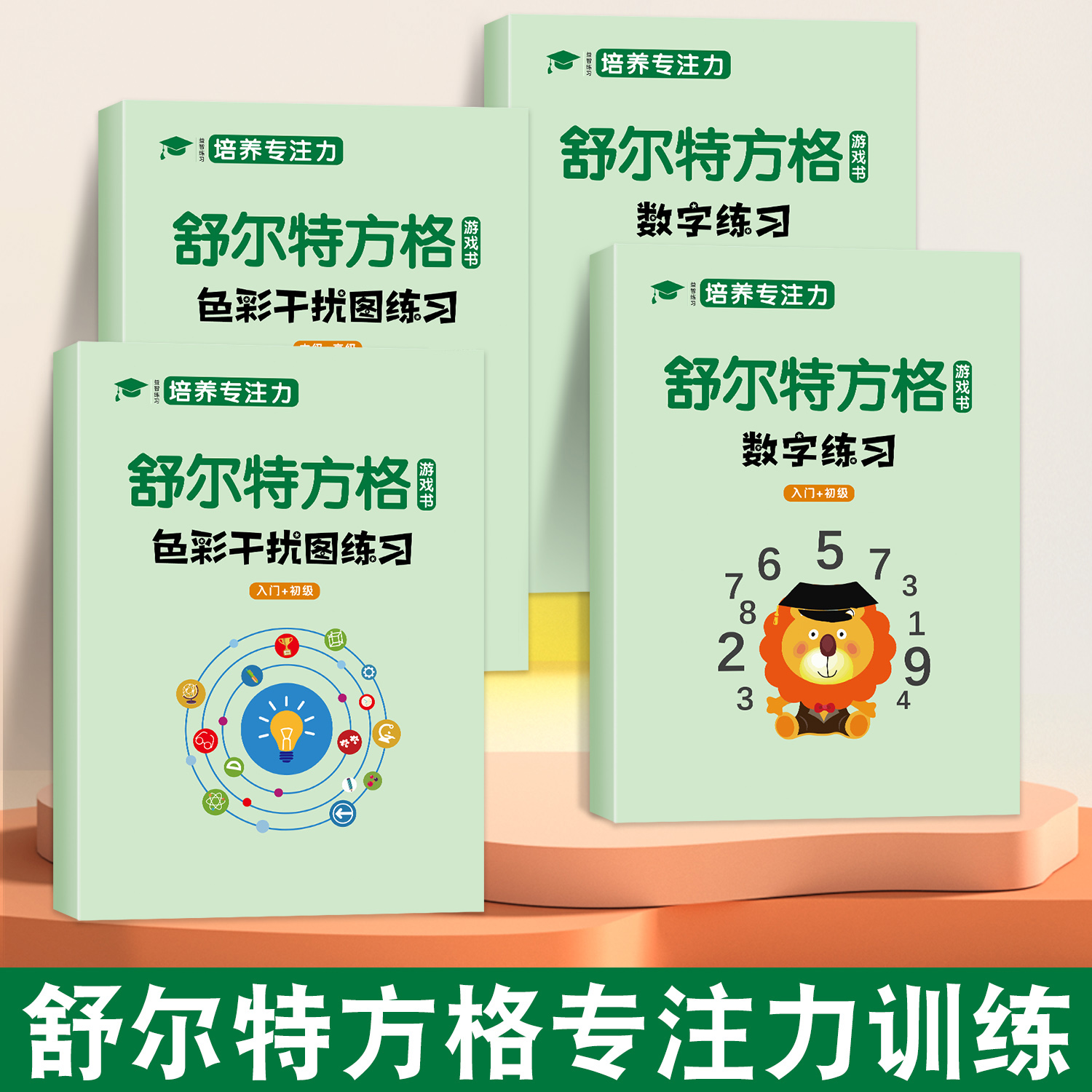 舒尔特方格专注力训练全套3-6岁孩子提高注意力提升视觉训练神器 - 图0