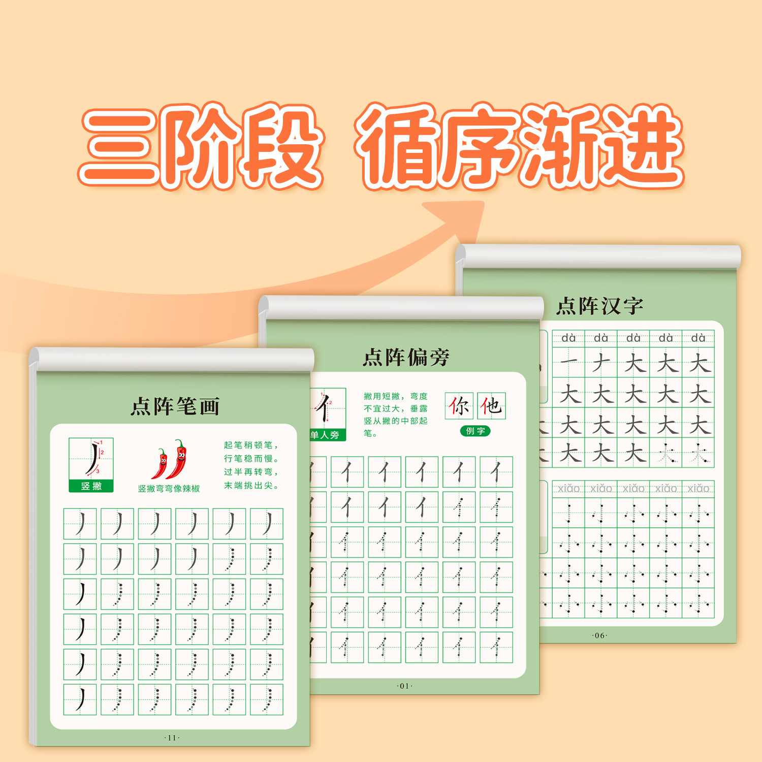 幼小衔接练字帖汉字描红本幼儿园练字本一年级练字教材全套小学生专用每日一练硬笔书法学前班字帖中班大班幼升小练习册