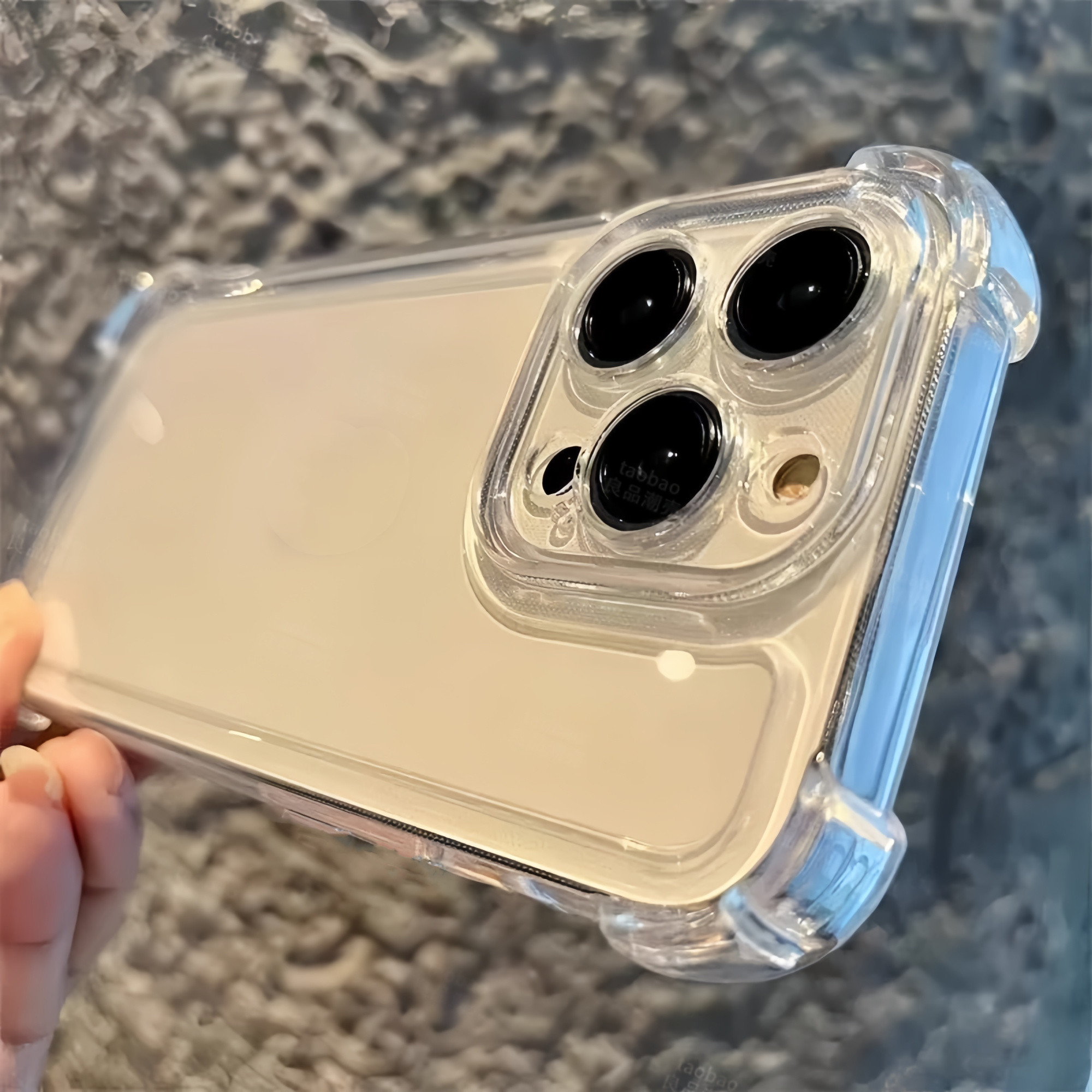 超强防摔适用realme真我GT7/8PRO手机壳13PRO+全包GTNEO7防摔V60S简约Q2气囊Q3S硅胶V5透明水墨黑色Q3PRO硅胶 - 图3