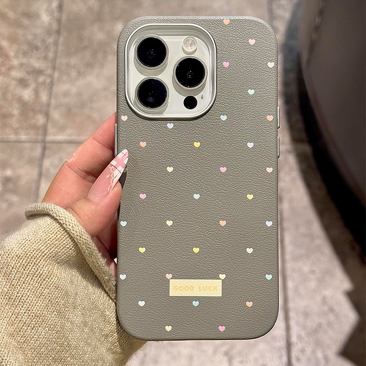 满屏彩色小爱心适用三星S25/S24+手机壳S23 Ultra大孔镜圈NOTE20大孔22FE/s21/S10磨砂A51/A52/A53/A54女A55 - 图1