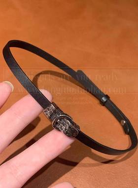 小众设计感黑色皮带扣choker日常百搭脖子配饰短款项圈极简颈环女