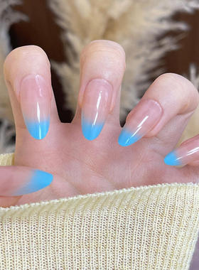 24pcs Barbie Pink Nail Art Wear Waterdrop Nails芭比粉美甲片