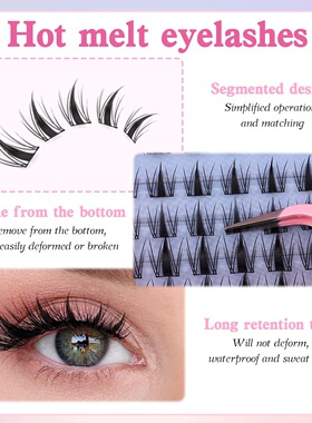 DIY segmented false eyelash set with thick and mixed texture